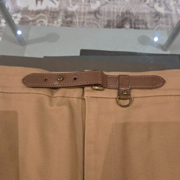 Lauren Ralph Lauren | Tan Belted Cotton Skirt | Size 12 - Picture 2 of 5